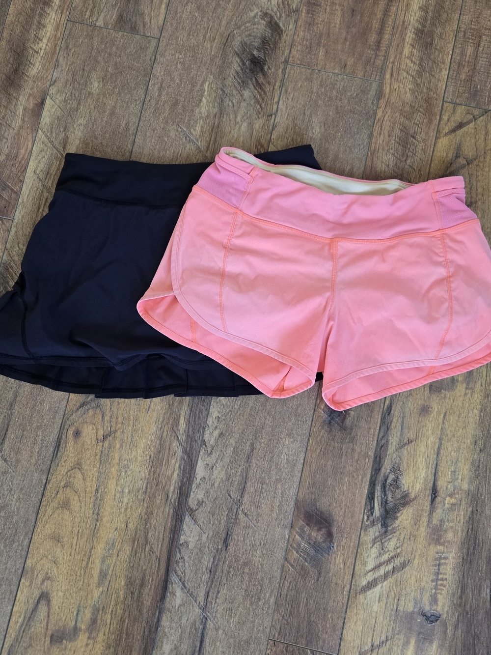 lululemon athletica Pink and Black Athletic Shorts Duo